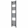 Radiateur De Salle De Bain à Rails Chauffants En échelle Droite Courbée à Panneau Plat Anthracite