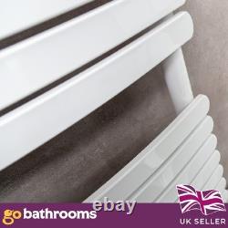 Radiateur de salle de bain blanc à panneau plat durable, porte-serviettes chauffant 1600x500mm