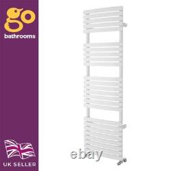 Radiateur de salle de bain blanc à panneau plat durable, porte-serviettes chauffant 1600x500mm