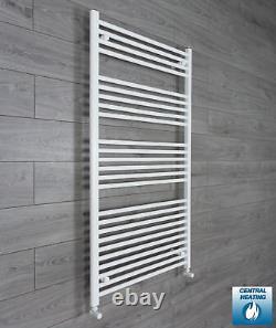 Radiateur de salle de bain blanc chauffant droit de 800mm de large avec barre porte-serviettes