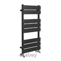 Radiateur de salle de bain chauffant avec porte-serviettes design Richmond en noir ou en laiton brossé