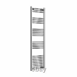 Radiateur de salle de bain chauffé en chrome, design échelle 1600x500