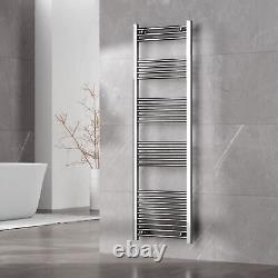 Radiateur de salle de bain chauffé en chrome, design échelle 1600x500