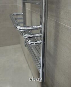 Radiateur de salle de bain design Ugo Chrome chauffé avec porte-serviettes moderne 1400 x 550mm
