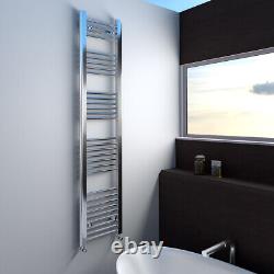 Radiateur de salle de bain design droit à barres chauffantes chromées plates de 350 mm de largeur