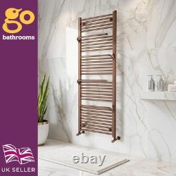 Radiateur de salle de bain en bronze, porte-serviettes chauffant avec crochets, moderne 1500x550mm