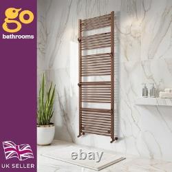 Radiateur de salle de bain en bronze, porte-serviettes chauffant avec crochets moderne 1800x600mm