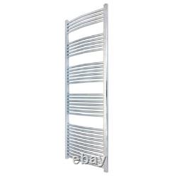 Radiateur de salle de bain en chrome courbé pour serviettes chauffantes 500mm(l) x 1800mm(h) 3012BTU