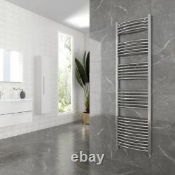 Radiateur de salle de bain en chrome courbé pour serviettes chauffantes 500mm(l) x 1800mm(h) 3012BTU