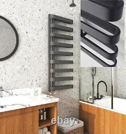 Radiateur de salle de bain en échelle de serviette chauffante de designer, chauffage central anthracite