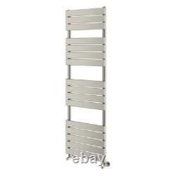 Radiateur de salle de bain en nickel brossé, porte-serviettes chauffant moderne à panneaux plats 1600x500 mm