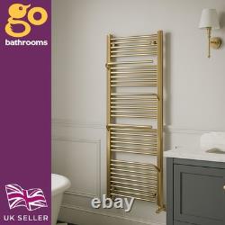 Radiateur de salle de bain en or avec porte-serviettes chauffant et crochets moderne 1500x550mm
