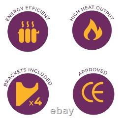 Radiateur de salle de bain en or avec porte-serviettes chauffant et porte-douilles Byron 1000x500mm