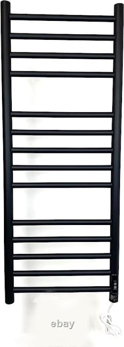 Radiateur de salle de bain en serviette chauffante électrique noire 3, 4, 5 et 600 mm L x 1000 mm H