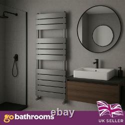 Radiateur de salle de bain gris gunmetal moderne, panneau plat, porte-serviettes chauffant 1200x500mm