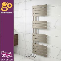 Radiateur de salle de bain moderne design décalé en nickel avec chauffe-serviettes 1400x550mm