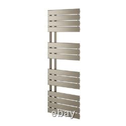 Radiateur de salle de bain moderne design décalé en nickel avec chauffe-serviettes 1400x550mm