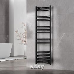 Radiateur de salle de bain noir chauffant avec design d'échelle 1600x500