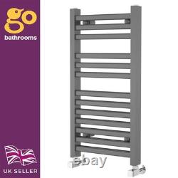 Radiateur de serviette chauffant double couche gris H800 x L400 pour salle de bain moderne Radiateur de serviette chauffant double couche gris H800 x L400 pour salle de bain moderne