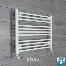 Radiateur de serviette chauffant droit blanc 800 mm de large et 600 mm de haut pour salle de bain