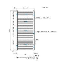 Radiateur de serviette de salle de bain, porte-serviette design à panneau plat, radiateurs chauffants de toutes tailles