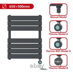 Radiateur de serviette électrique à panneau plat prérempli, échelle chauffante pour salle de bain