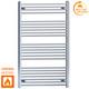 Radiateur De Serviettes Chauffant 700 Mm De Largeur Chrome Plat/courb&eacute; Pour Chauffage Central De Salle De Bains