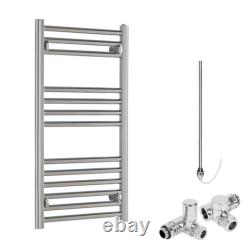 Radiateur de serviettes chauffant Bellerby Dual Fuel avec vannes, élément, chrome droit