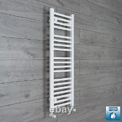 Radiateur de serviettes chauffant à échelle blanche étroite de 350 mm de largeur pour salle de bains de designer