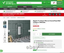 Radiateur de serviettes chauffant chrome traditionnel Mayfair H965mm x L495mm