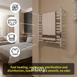 Radiateur de serviettes chauffant de salle de bain à séchage rapide réglable support de serviette anti-rouille