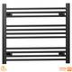 Radiateur De Serviettes Chauffant Droit Matt Black De 800 Mm De Large, Barre De Salle De Bain élégante