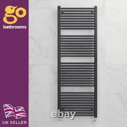 Radiateur de serviettes chauffant droit échelle 1800x600 en métal gunmetal gris