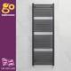Radiateur De Serviettes Chauffant Droit échelle 1800x600 En Métal Gunmetal Gris