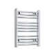 Radiateur De Serviettes Chauffant Droit En Chrome De 450 Mm De Large Pour Salle De Bain Designer