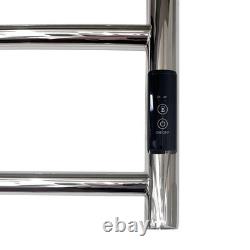 Radiateur de serviettes chauffant électrique courbé sec 400mm(l) x 800mm(h) en acier inoxydable 70W