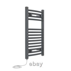 Radiateur de serviettes chauffant électrique droit courbé prérempli pour salle de bain