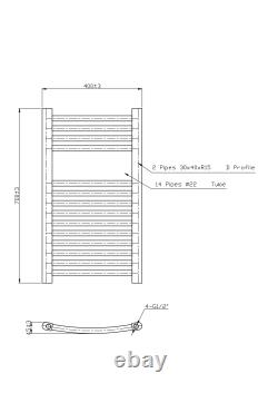 Radiateur de serviettes chauffant électrique droit courbé prérempli pour salle de bain