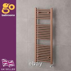 Radiateur de serviettes chauffant en bronze avec échelle droite en cuivre 1200x500
