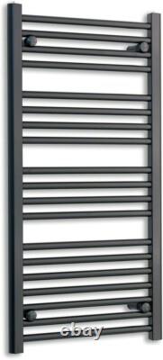 Radiateur de serviettes chauffant en échelle noir de 550 mm de large, design pour salle de bains, Royaume-Uni