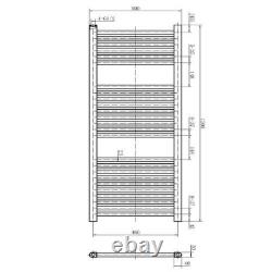 Radiateur de serviettes chauffant en or pour salle de bain, échelle droite, chauffage 1200x500