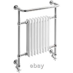 Radiateur de serviettes chauffant pour salle de bain de style traditionnel vintage à 8 colonnes