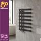 Radiateur De Serviettes Chauffant Vertical Noir, Moderne, Salle De Bain H78xl50cm