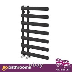 Radiateur de serviettes chauffant vertical noir, moderne, salle de bain H78xL50cm