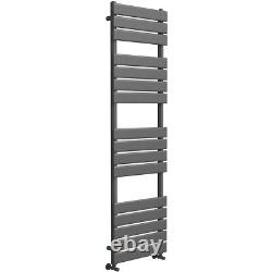 Radiateur design échelle porte-serviettes chauffant pour salle de bain gris plat 1600 mm