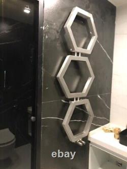 Radiateur design en acier inoxydable pour salle de bain avec porte-serviettes chauffant - Livraison gratuite