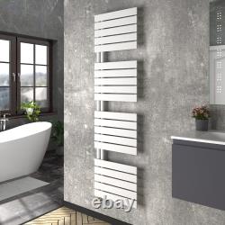 Radiateur design pour salle de bain - Porte-serviettes chauffant en échelle plate blanche