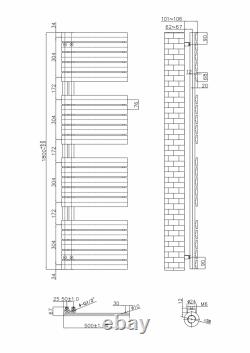 Radiateur design pour salle de bain - Porte-serviettes chauffant en échelle plate blanche