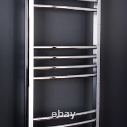 Radiateur échelle chauffant courbé pour serviettes de bain 1150 x 600 chrome