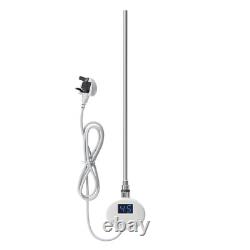 Radiateur panneau chauffant électrique thermostatique pour serviettes en chrome